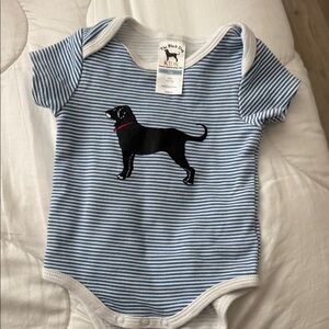 The Black Dog Striped Blue and White Bodysuit